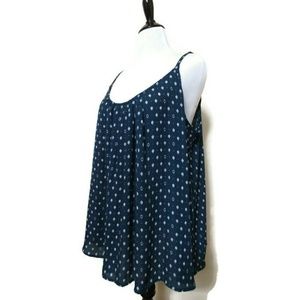 Torrid Plus Size Crisscross Printed Navy Cami